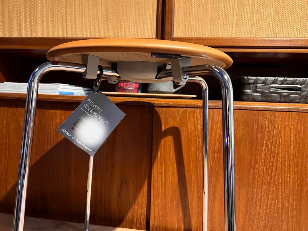 正規品 ドットスツール ワイルドレザーウォルナット/クローム脚【B】