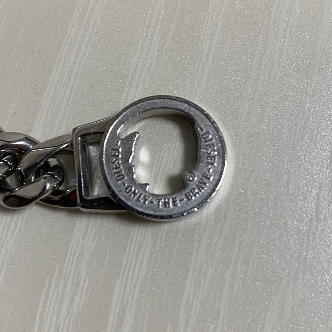 【ほぼ未使用】DIESEL メンズ ブレスレット シルバー