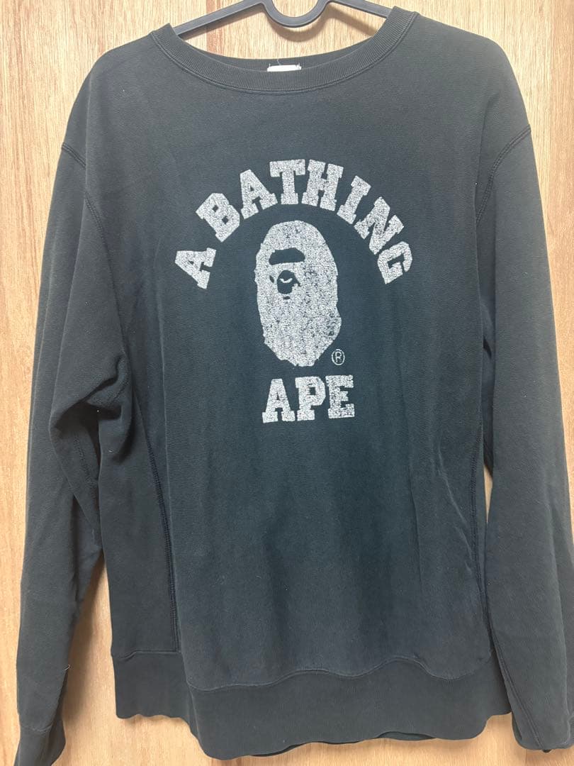 A BATHING APE ブラック スウェット M