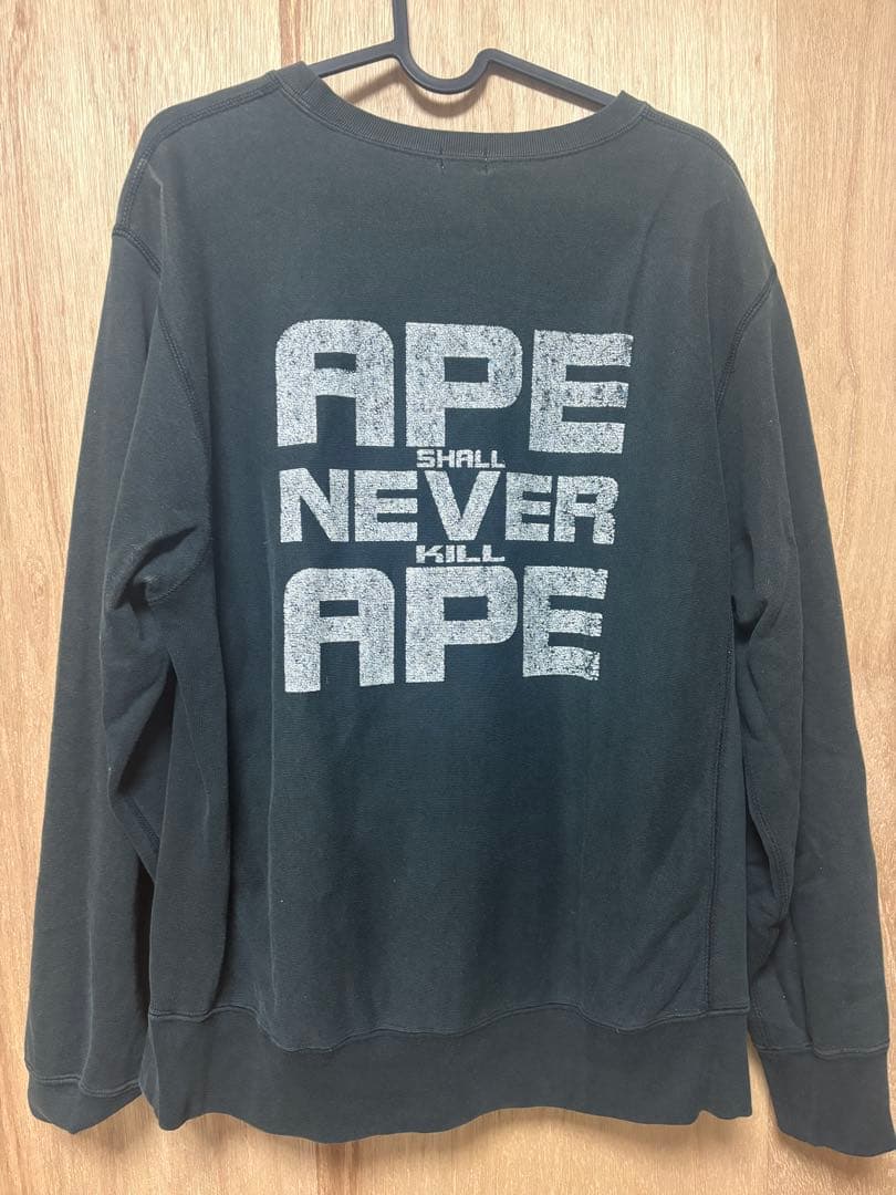 A BATHING APE ブラック スウェット M