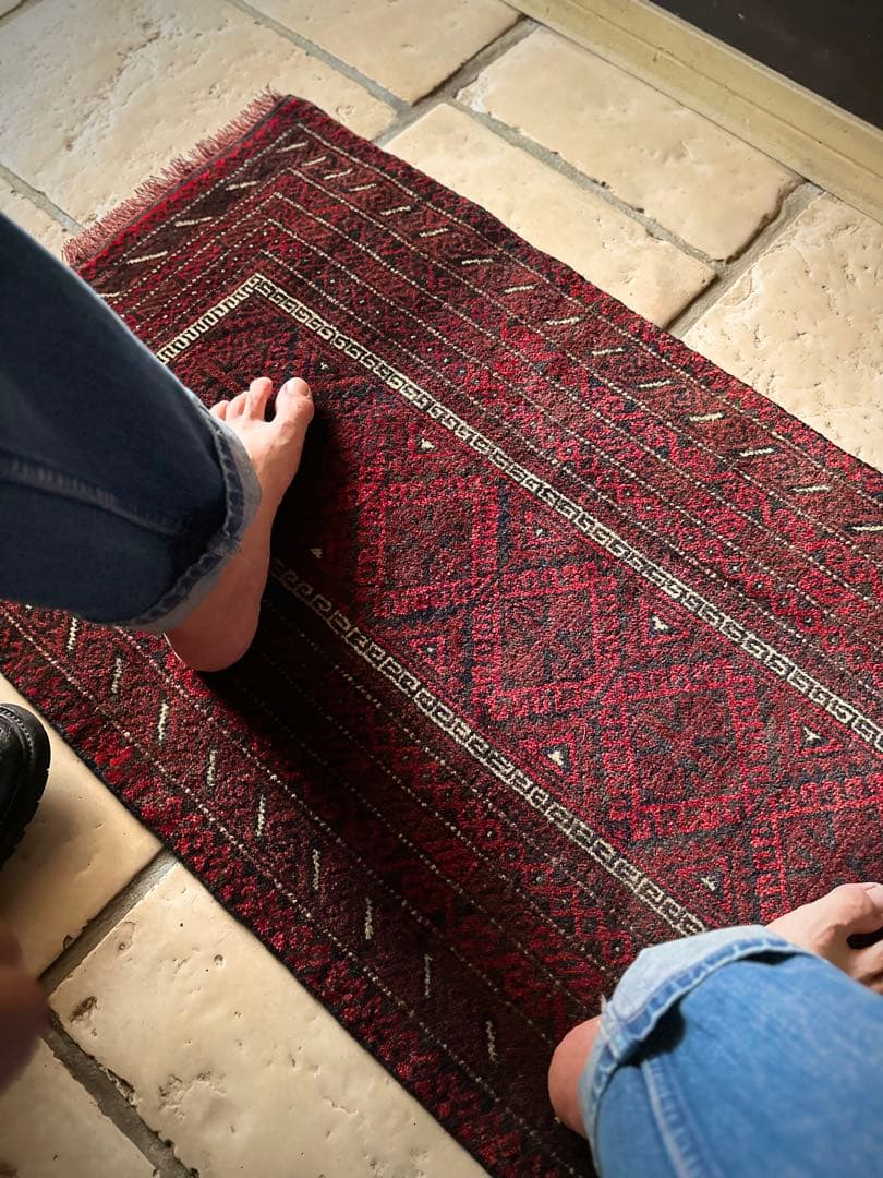 トライバルラグ　ヴィンテージラグ　アフガン　バルーチ族　プリミティブアート　美品