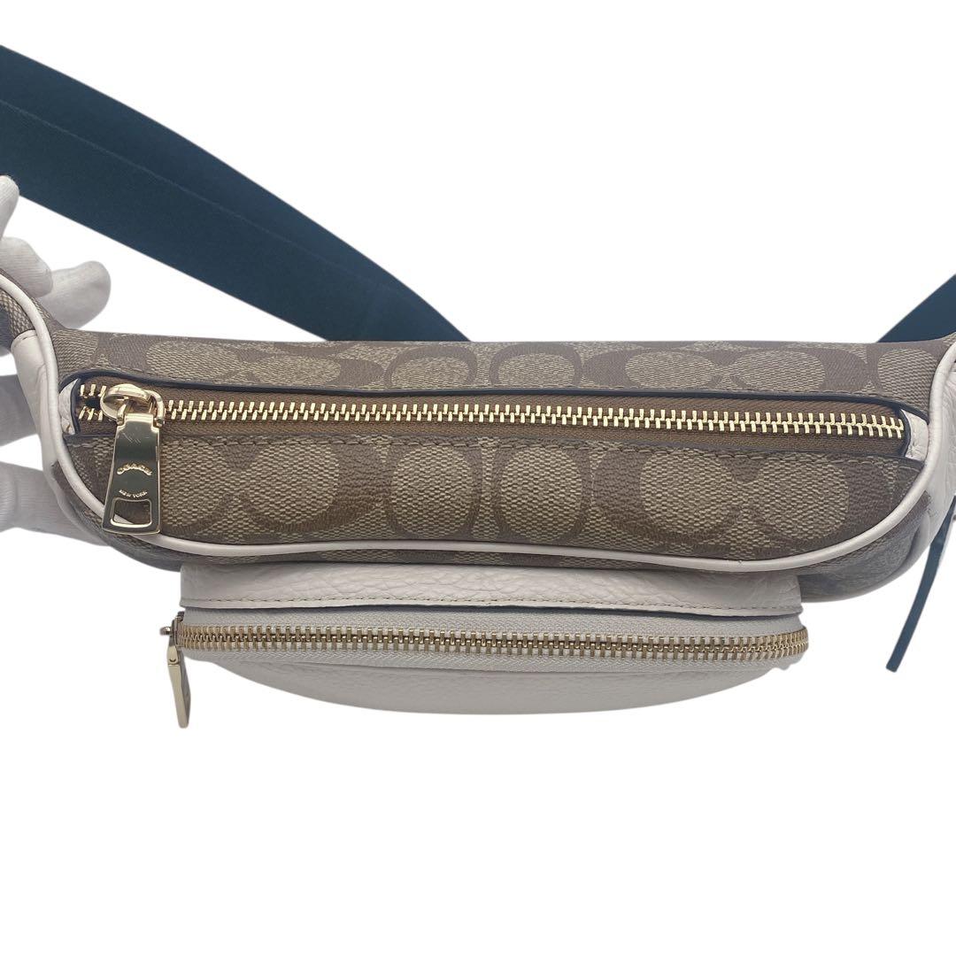 【未使用級】 COACH コーチ ボディバッグ ウエストバック シグネチャー