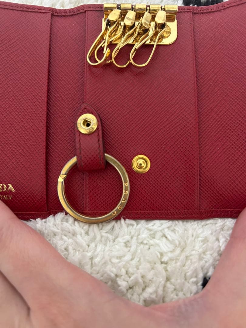 PRADA キーケース 4連 キーリング付き 取り外し可