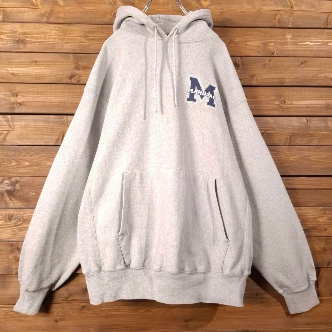 00s チャンピオン 両面プリント リバースウィーブ プルオーバー パーカー L