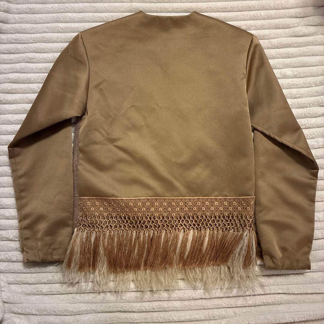 【美品】N°21 ヌメロベントゥーノ　ニット　長袖　フリンジ　ブラウン