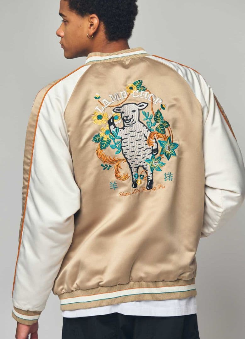 フラワーカンフーラムチョップ｜スカジャン 男女兼用 L 新品