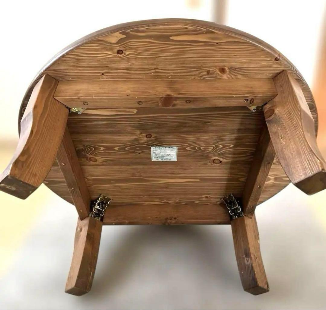 国産松無垢材　座卓　ローテーブル90cm