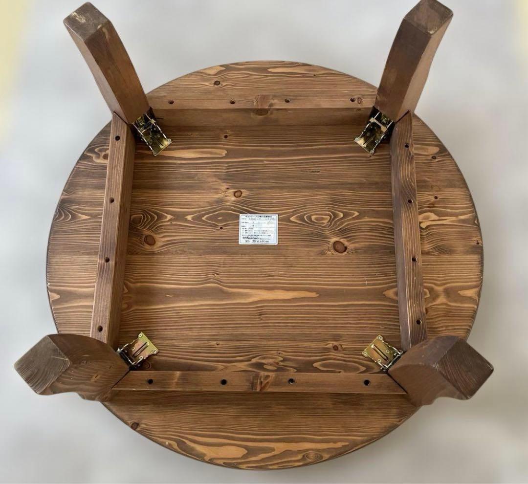 国産松無垢材　座卓　ローテーブル90cm