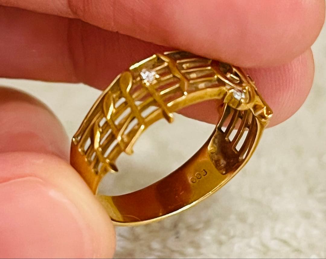 K18 ダイヤモンドリング 指輪 モーツァルトのピアノソナタ