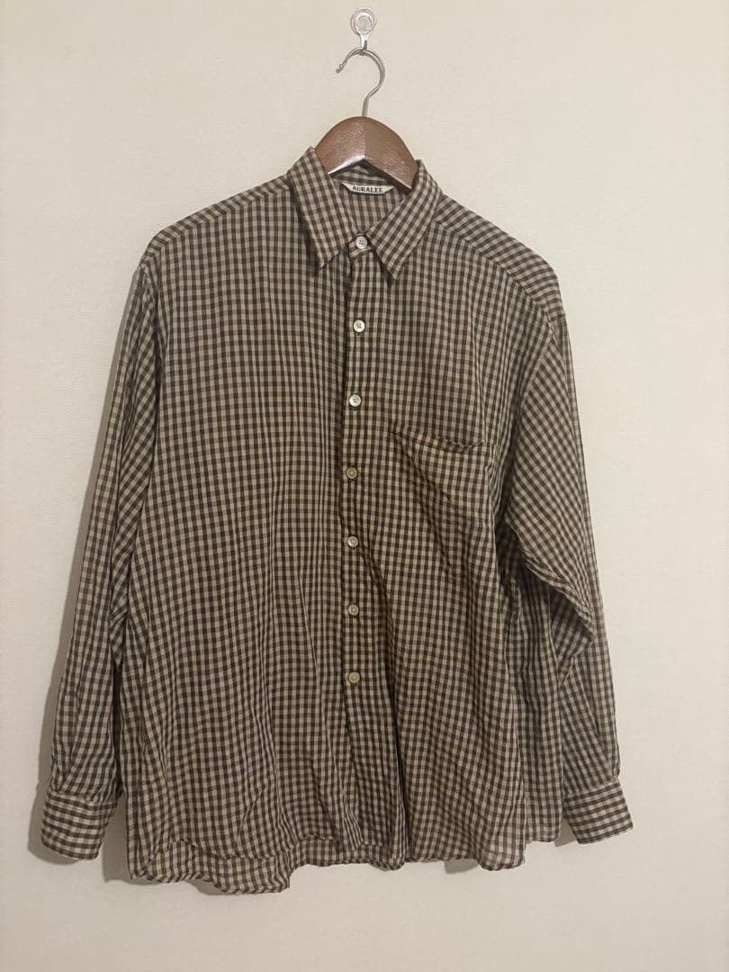 サイズ3 AIRY LIGHT COTTON CHECK SHIRT