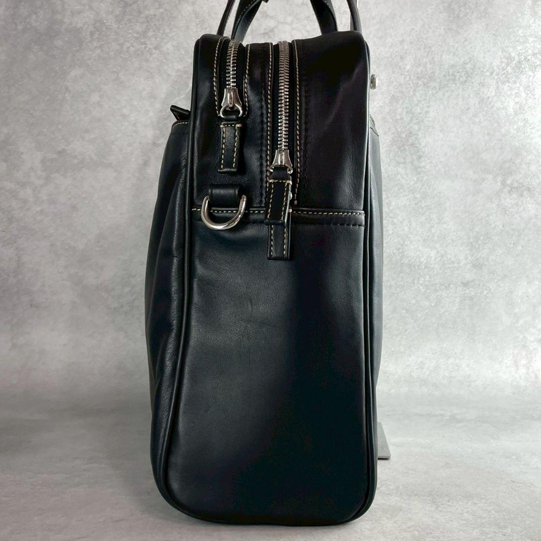 極美品 コーチ レガシー 2way 2室 ビジネスバッグ レザー A4 ブラック