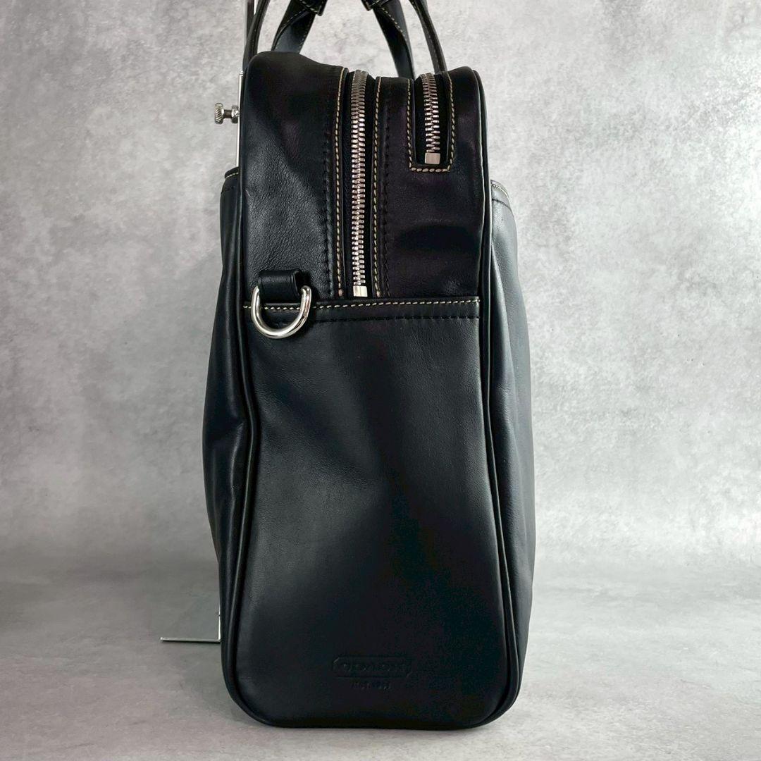 極美品 コーチ レガシー 2way 2室 ビジネスバッグ レザー A4 ブラック