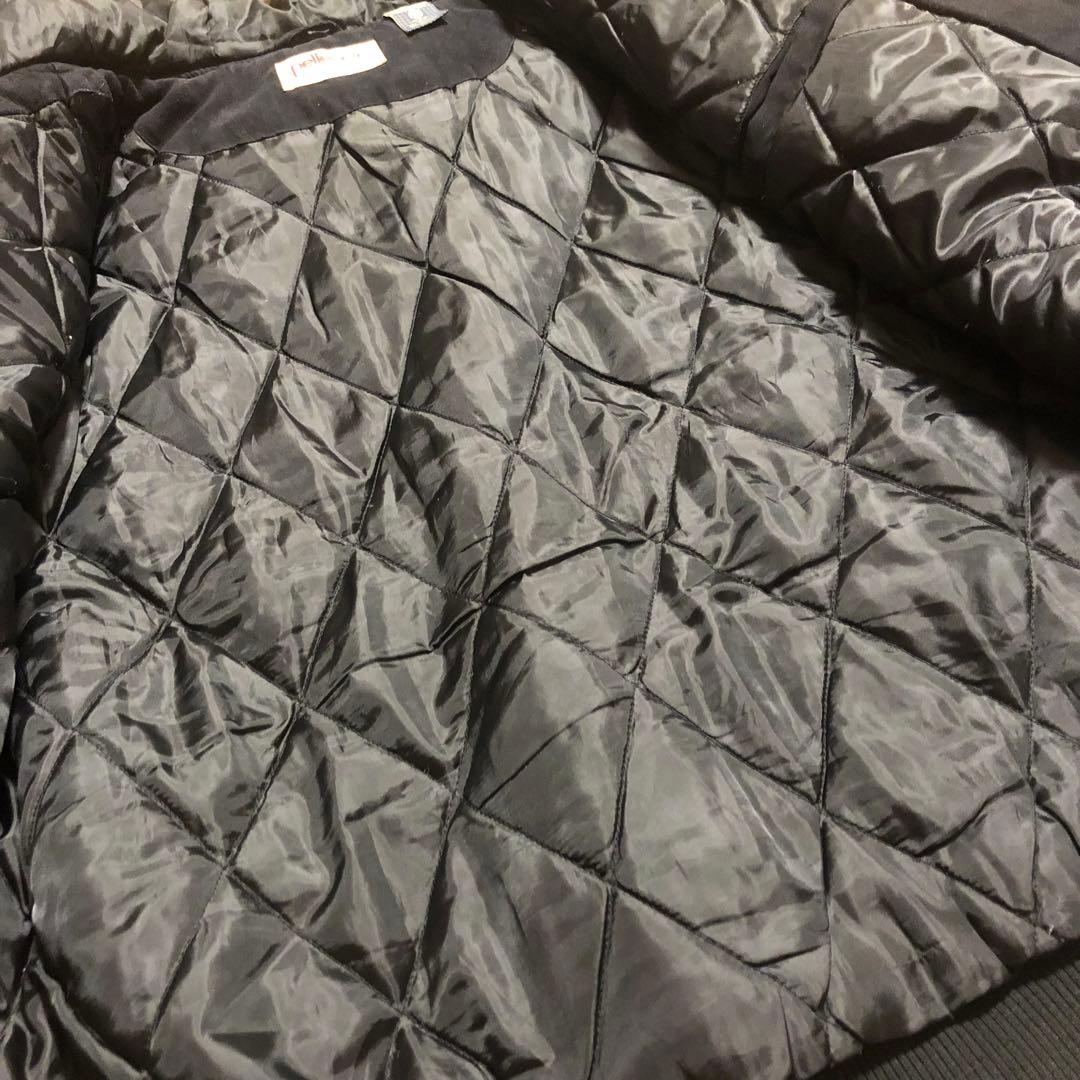 pelle pelle ペレペレ キルティング オール刺繍 ファー付 ジャケット