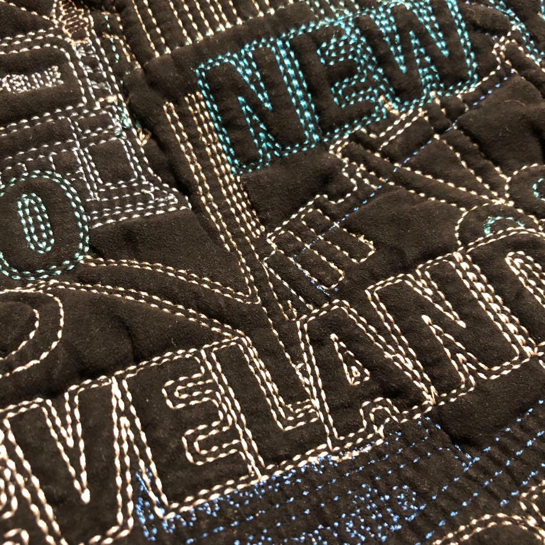 pelle pelle ペレペレ キルティング オール刺繍 ファー付 ジャケット