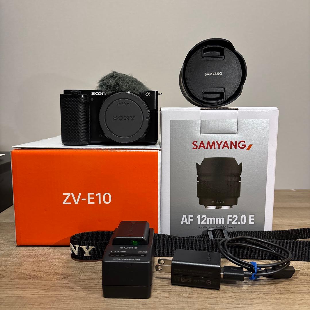 Sony ZV-E10 VLOGカメラ+ Samyang AF 12mmレンズ付