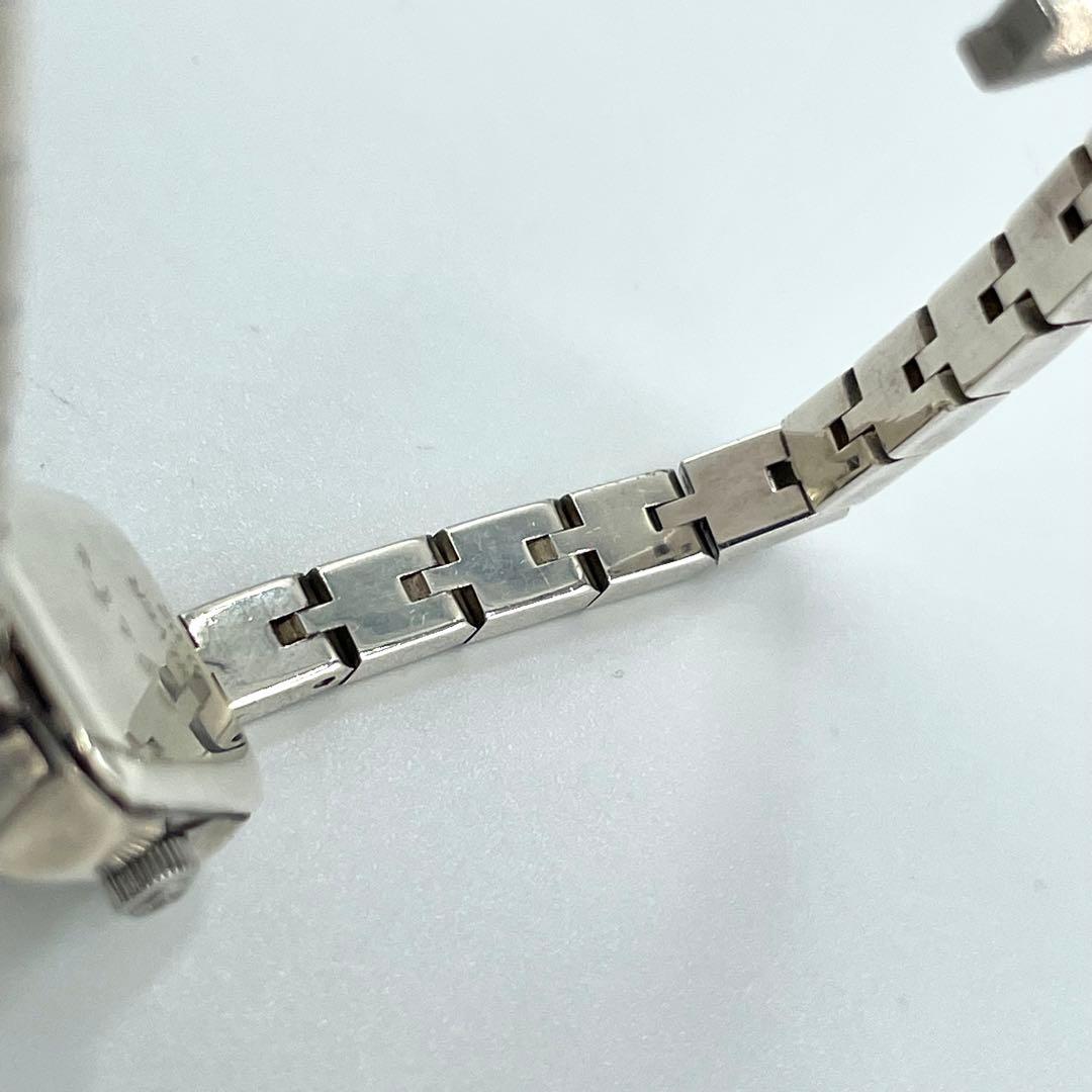 agete アガット 腕時計 クォーツ アナログ パール スクエア ダイヤ