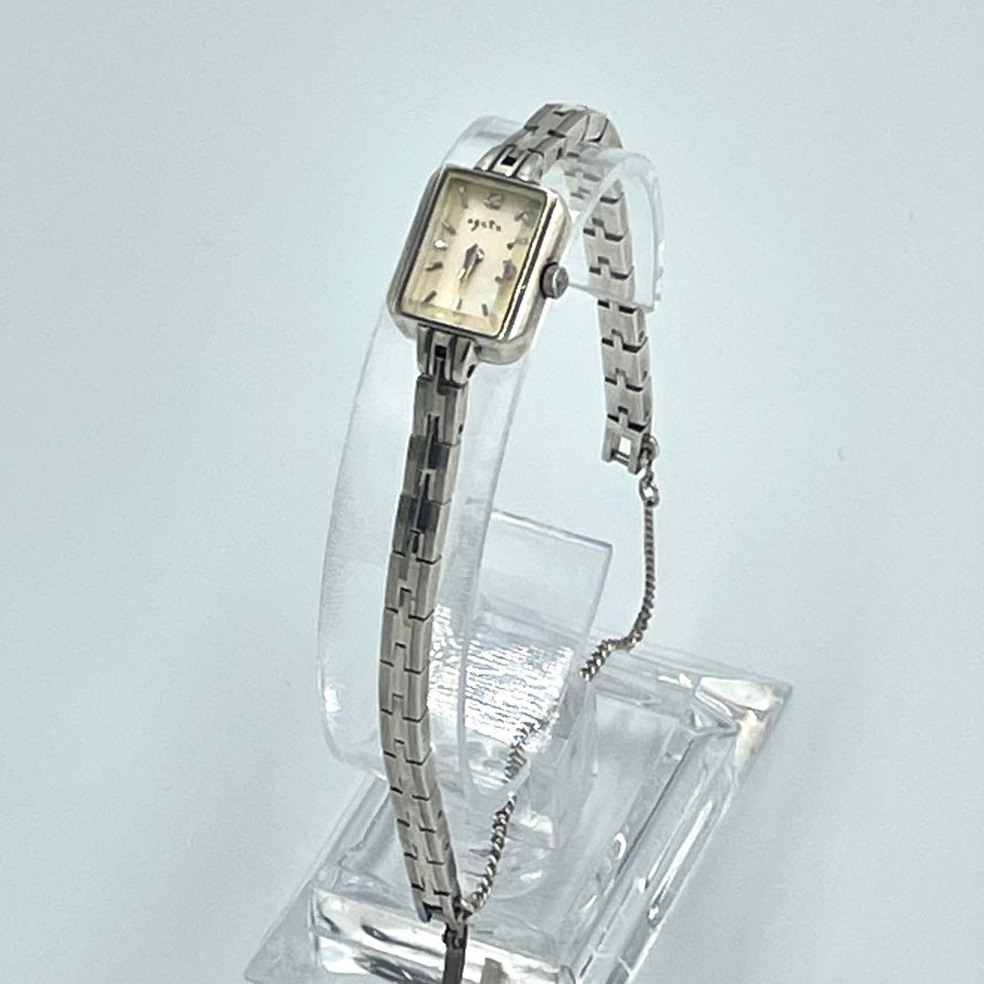 agete アガット 腕時計 クォーツ アナログ パール スクエア ダイヤ