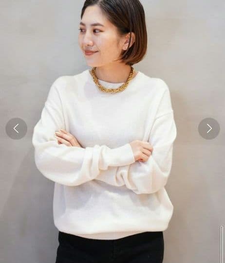 【美品】Basic Cashmere クルーネックプルオーバー