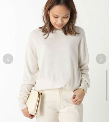 【美品】Basic Cashmere クルーネックプルオーバー