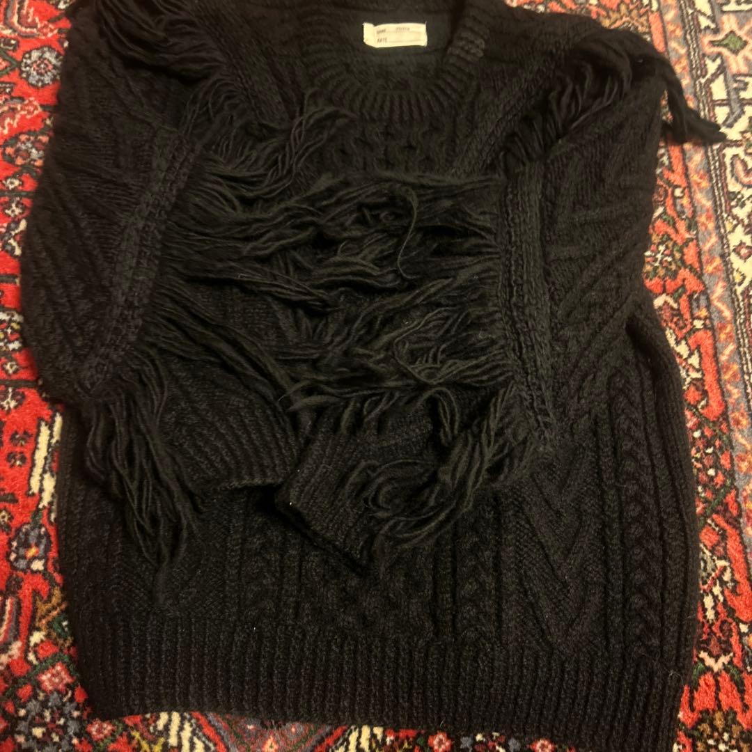 ナナナナサーカ77circaリメイクケーブルフリンジニット