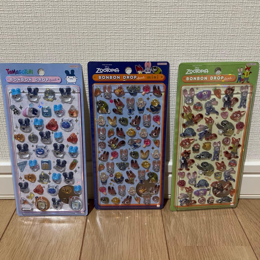 新品ボンボンドロップシール　ズートピア　たまごっち　正規品
