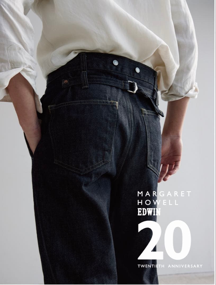 MARGARET HOWELL EDWIN ダークデニム ワイドパンツ