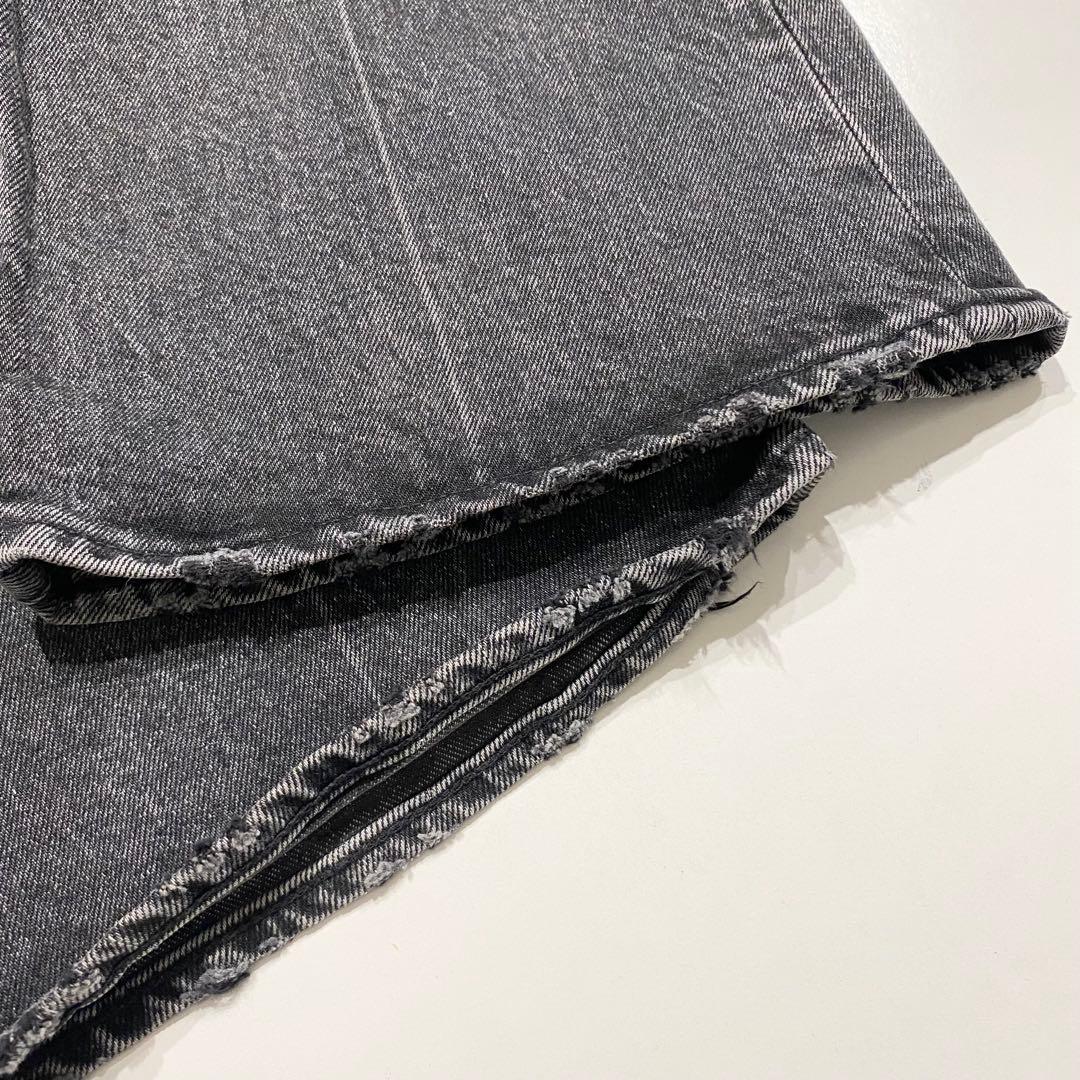 【美品】MOUSSY マウジー フレアデニム ブラック 25サイズ　人気