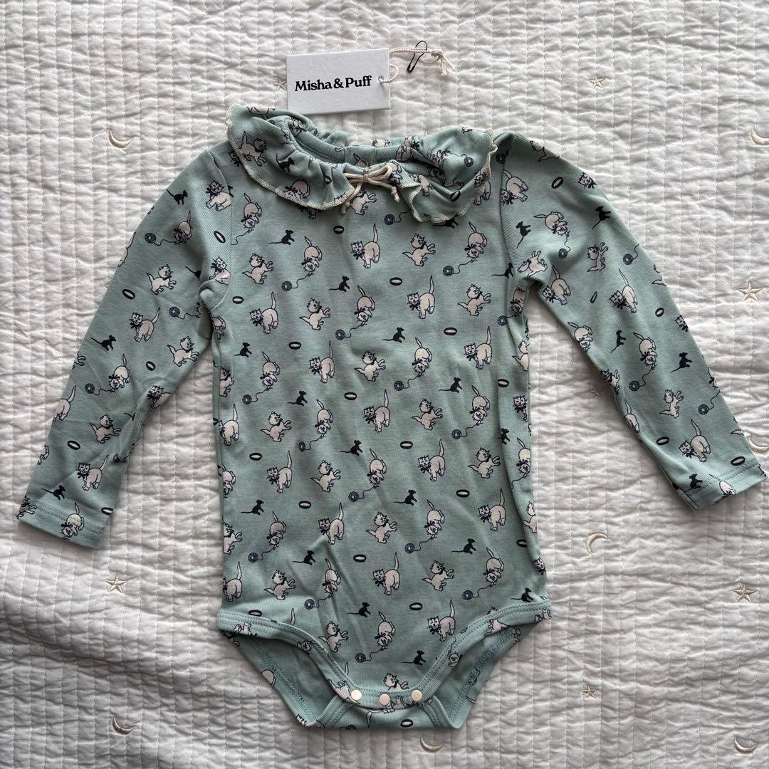 ロンパース・カバーオール Misha&Puff Sage Cat&Mouse 12-18m