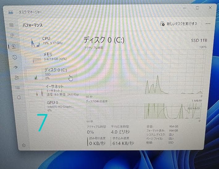 ⑦Intel Core i5-7400 デスクトップPC 1TB SSD