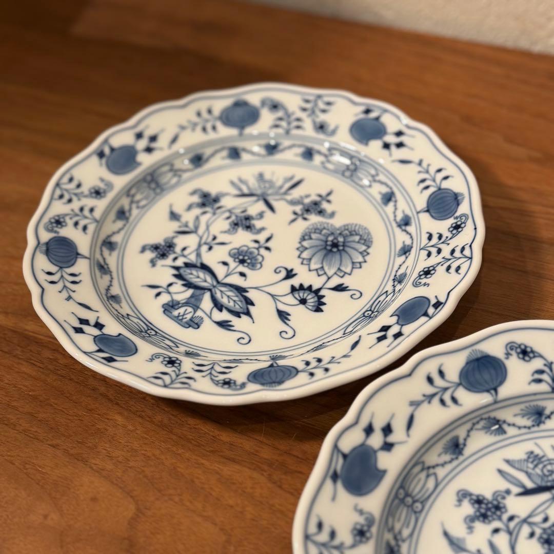 K*n様 Meissen マイセン ブルーオニオン プレート 18cm 3枚セッ