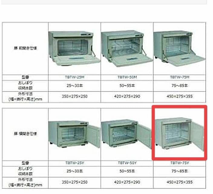 【美品】テンポスバスターズ タオルウォーマー 18L 75～85本用 大容量