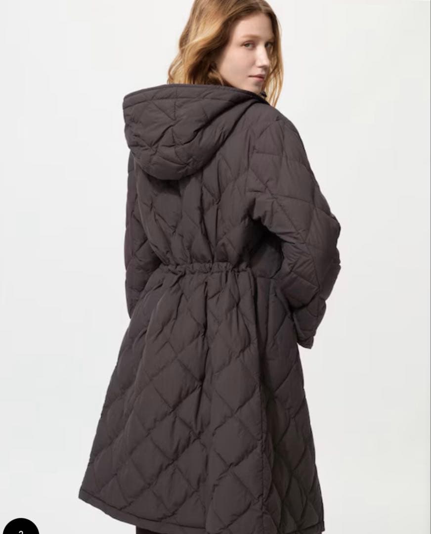 【美品】UNIQLO パフテックロングコート XS ブラック