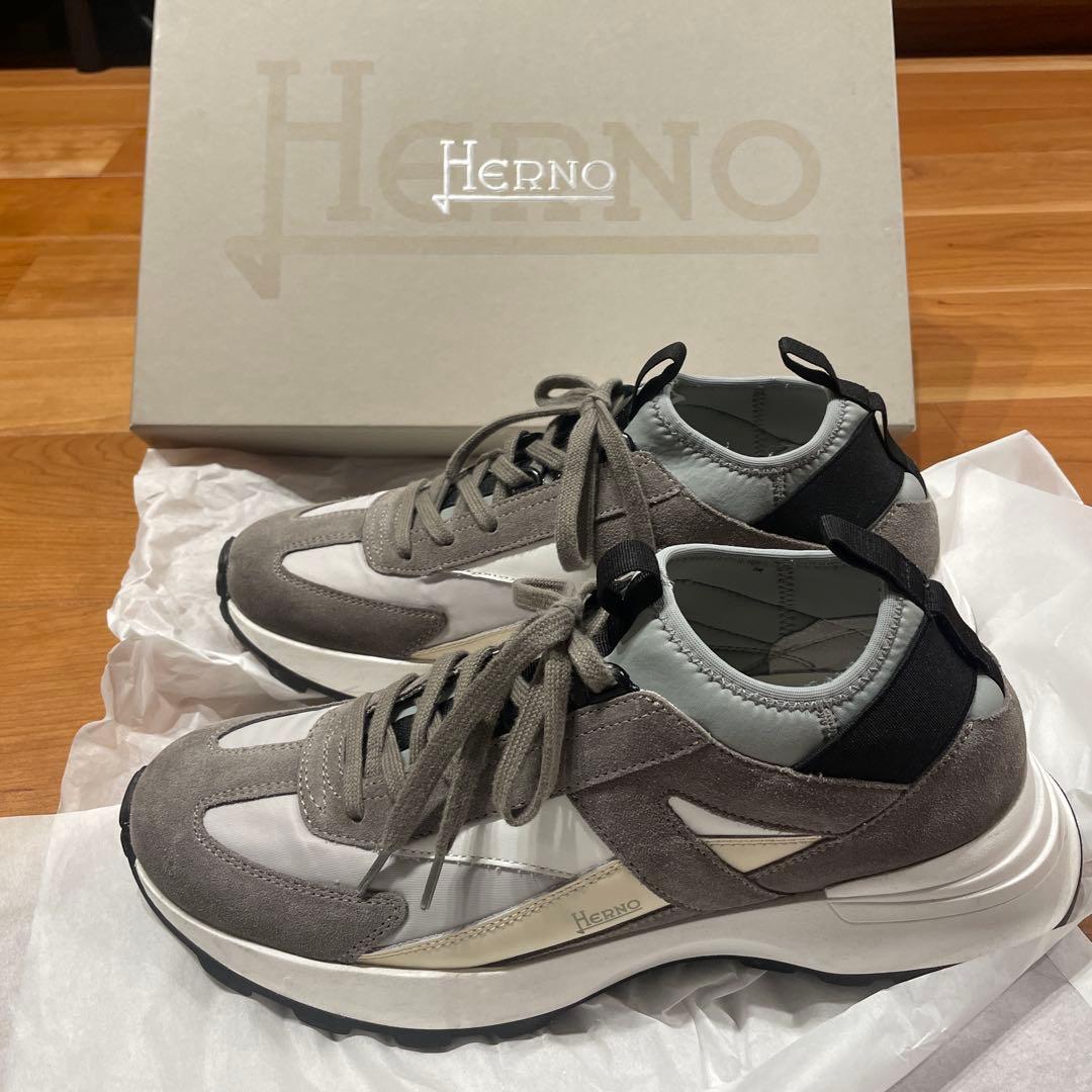 Herno スエード ハイカットスニーカー 26.5cm