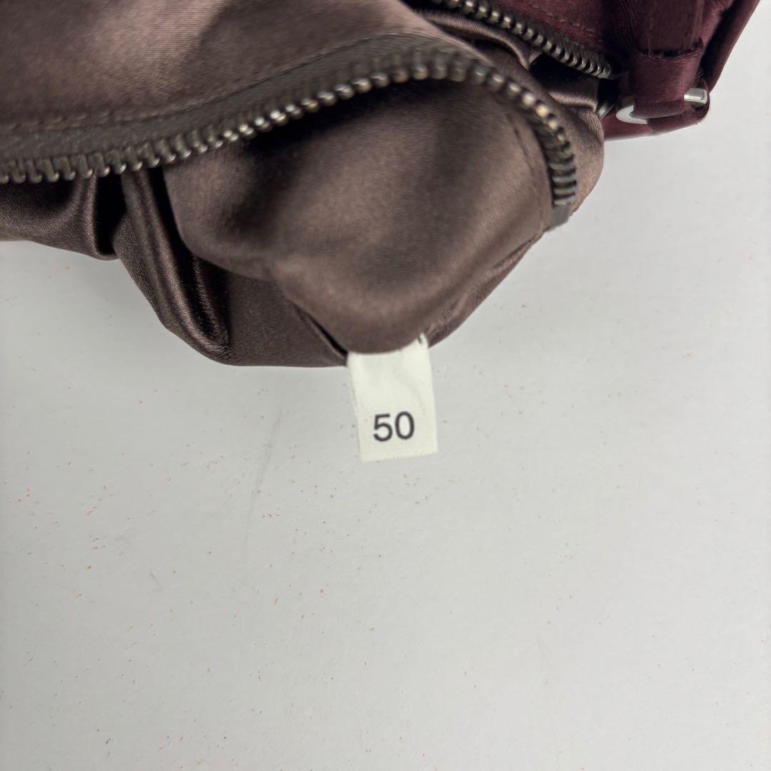 未使用に近い PRADA プラダ サテン アクセサリーポーチ ハンドバッグ