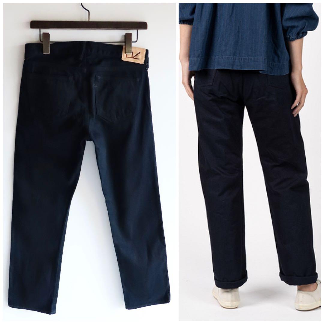 美品 45R おこめ納戸納戸デニムの5 27 ストレートデニム