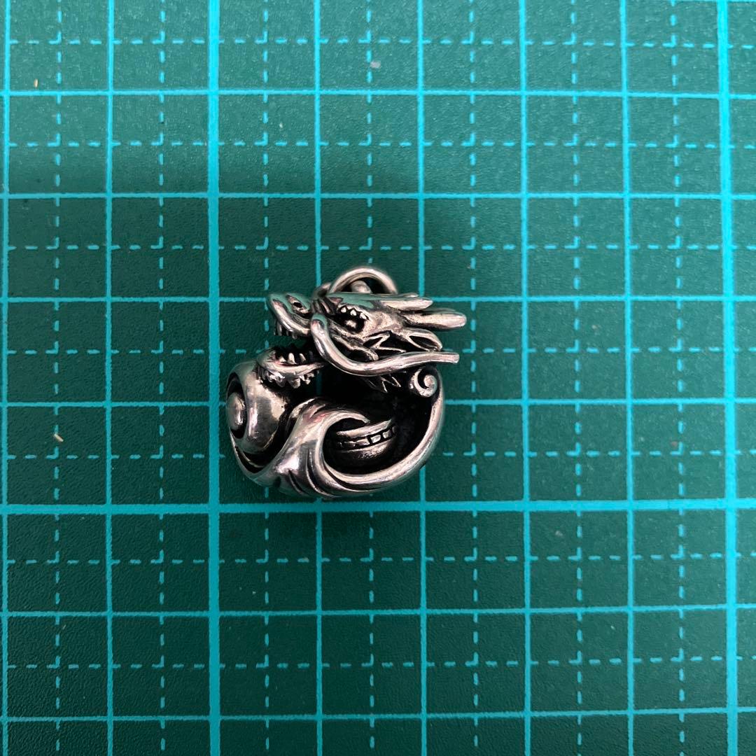 シルバー ドラゴンペンダントヘッド　根付　かすう工房
