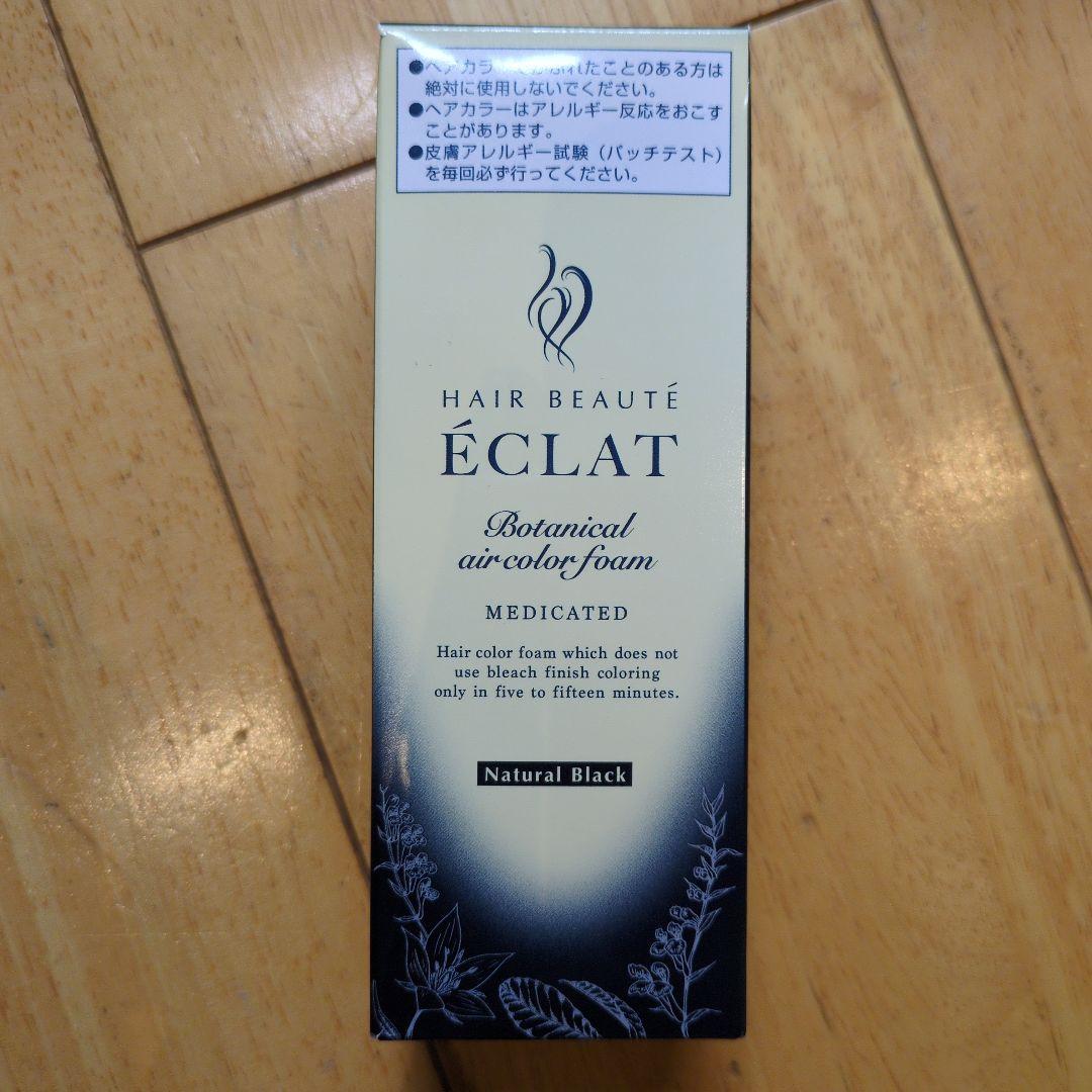 HAIR BEAUTE ÉCLATボタニカルエアカラー泡 ナチュラルブラック６本