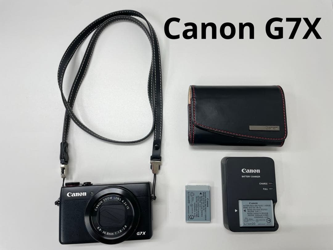 Canon G7X デジタルカメラ 本体、バッテリー、充電器、ストラップ