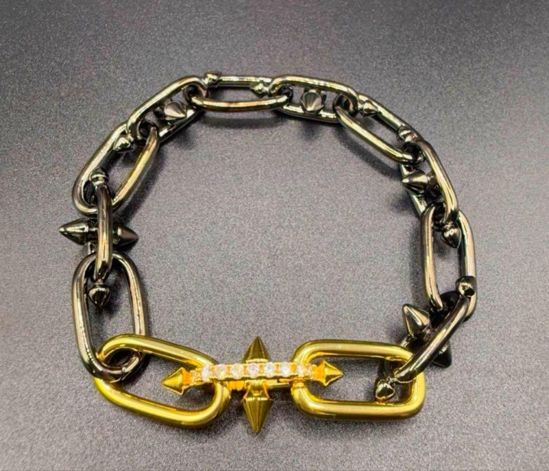 ジルコニア　タイタンスパイク　ブレスレット　ゴールド　登坂広臣　OMI 着用