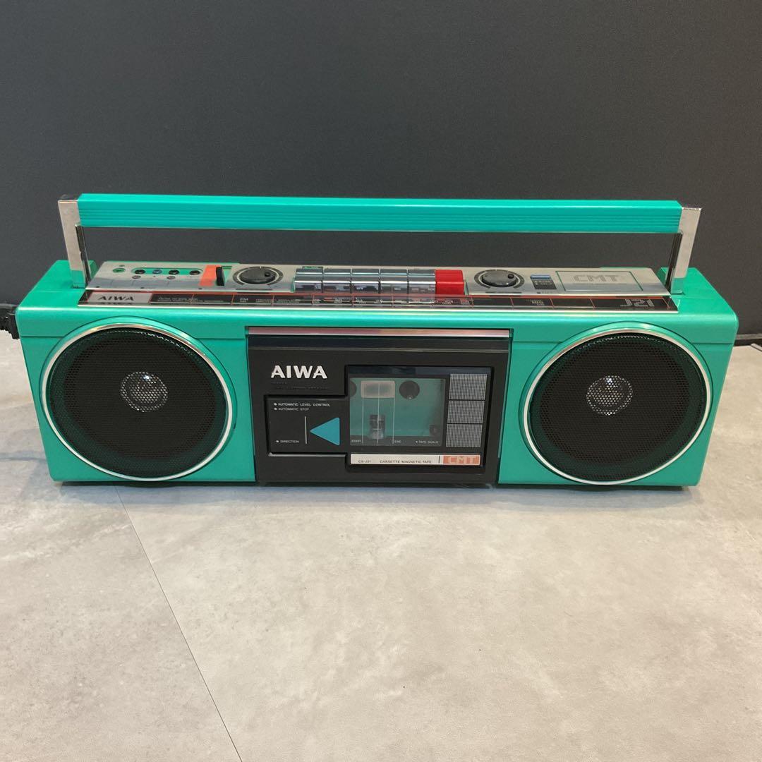 【美品】AIWA CS-J21 ステレオラジオカセットレコーダー