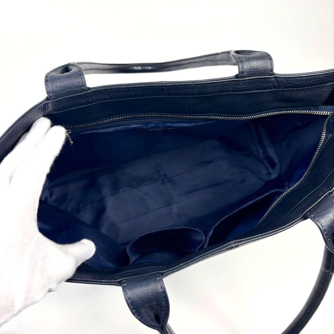 【美品】 シップス レザー トートバッグ A4サイズ 大容量 通勤 通学