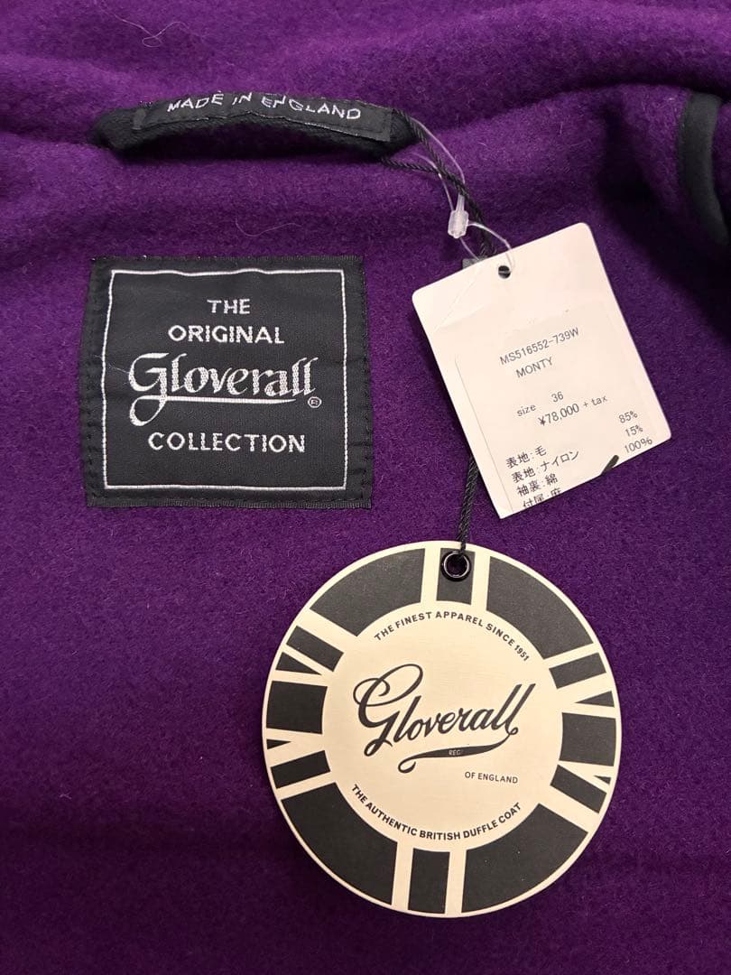 【未使用タグ付き】グローバーオール GLOVERALL MONTY 36