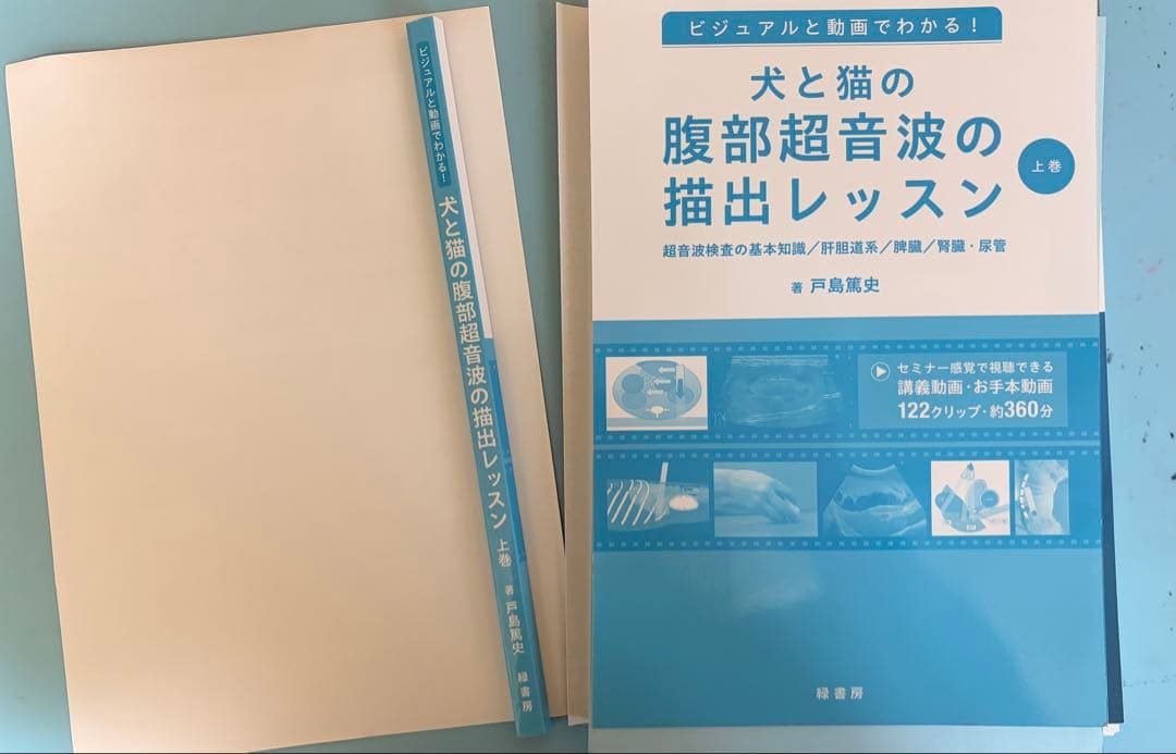 ビジュアルと動画でわかる！犬と猫の腹部超音波の描出レッスン上巻視聴できる動画付き