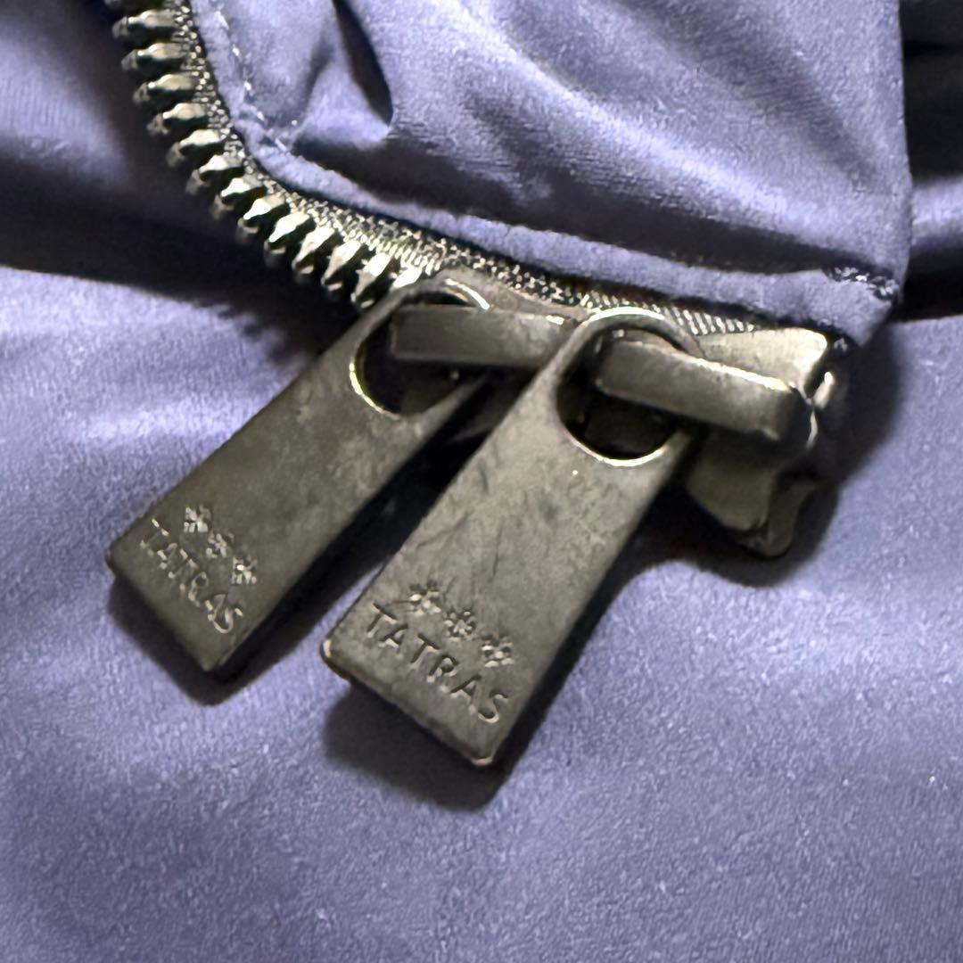 美品 TATRASタトラス セラミカ ダウンコート ラクーン ネイビー