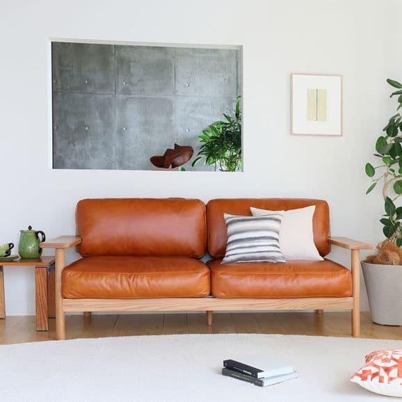 リネン IDEE SOFA Leather Premium Marron