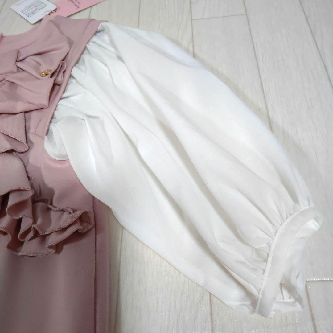 ケイトスペード120サイズ　袖切り替えボウワンピース　ピンク　五分袖　春秋