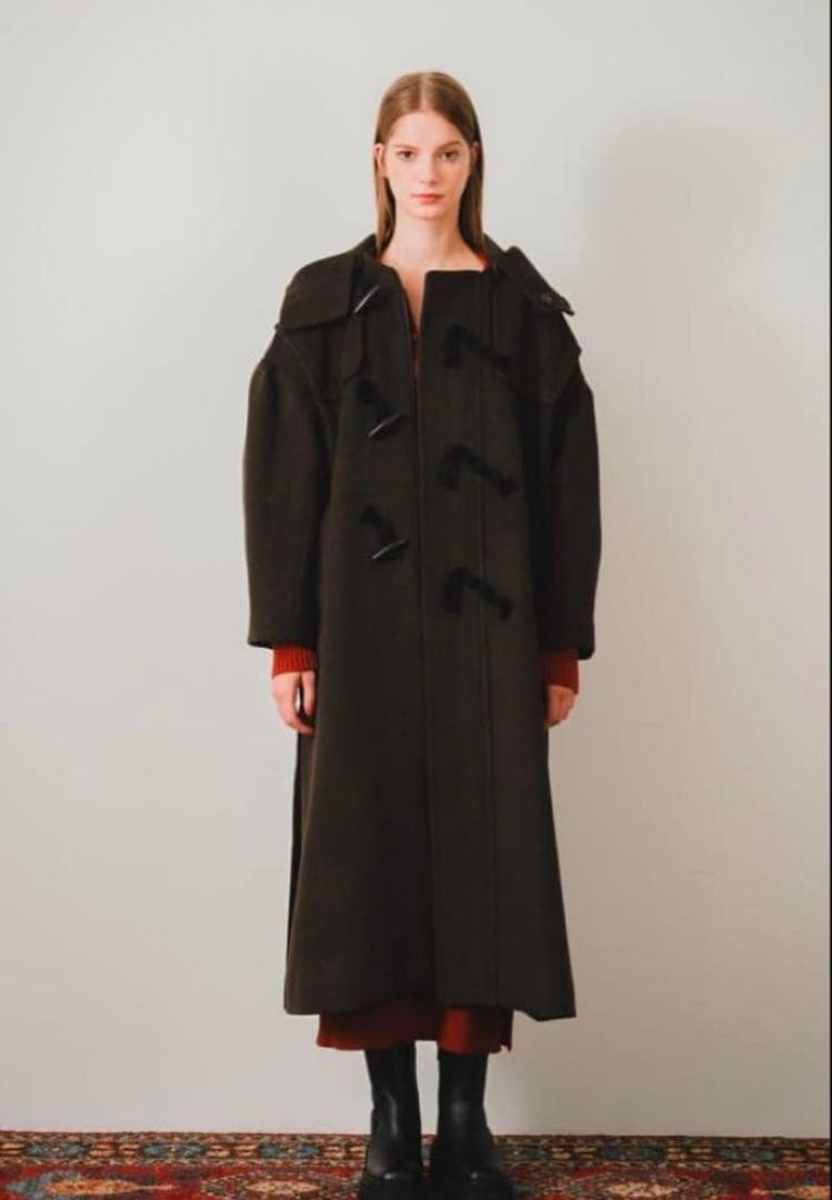 ピヌエ　PINUE ロングダッフルコート　チャコール♡