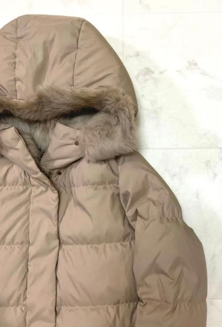 ☆極美品☆アーバンリサーチ定価33,000円ラビットフードストレッチロングダウン