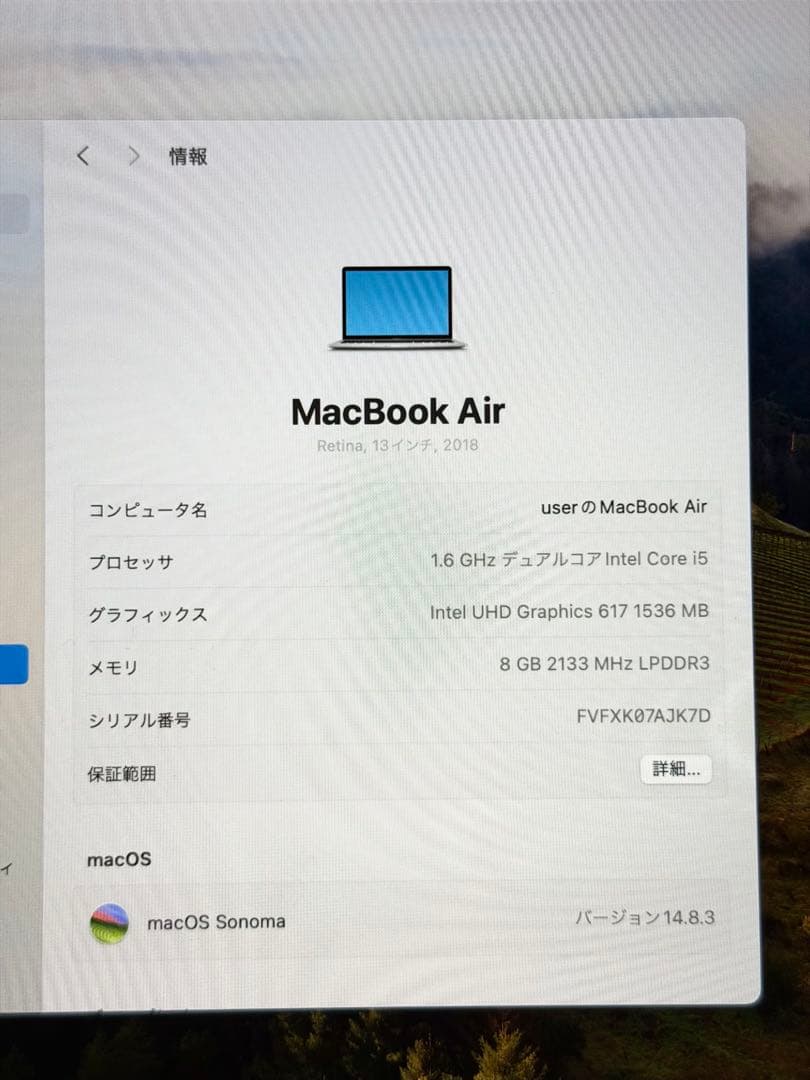 MacBook本体 MacBook Air 2018