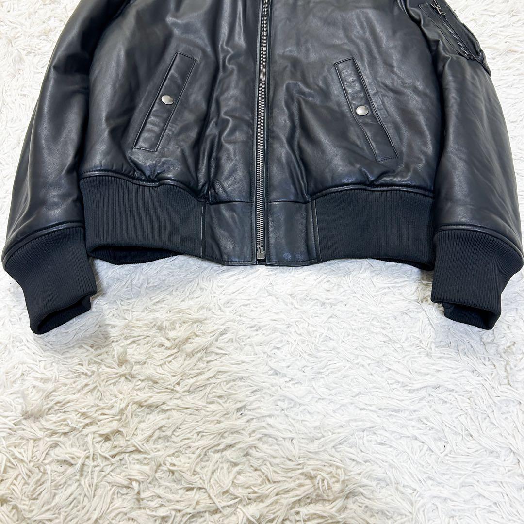 超美品✨ DIESEL BLACK GOLD ラムレザー MA-1 52